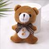 Cute Mini Bear Plush Toy Doll Pendant Soft Stuffed Button Bow Bear Keychain Birthday Xmas Gifts Wedding Decorations