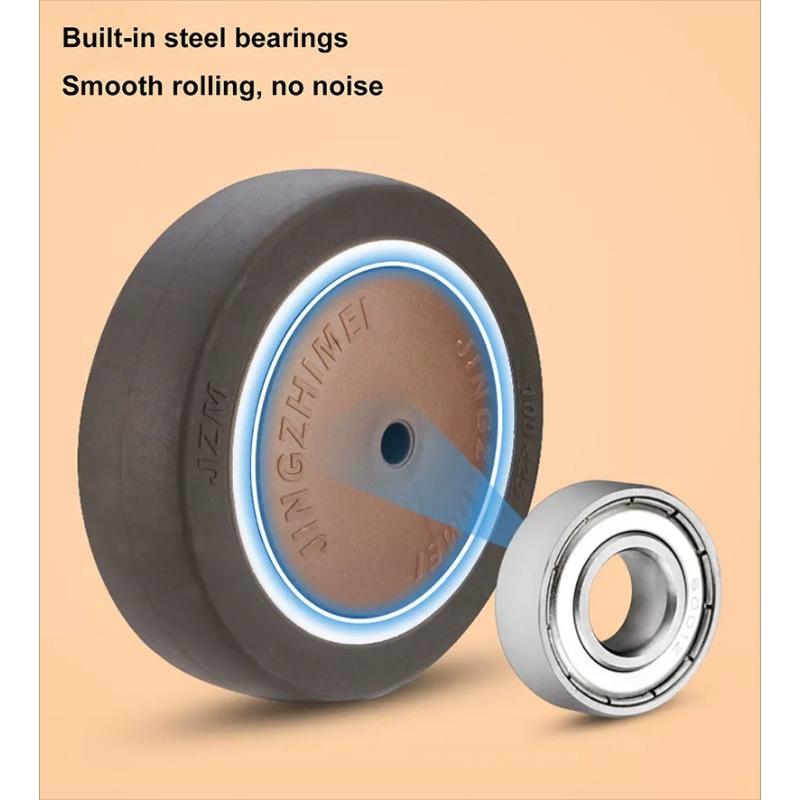 4 шт. ролики с расширяющимся стержнем, резиновое колесо из ТПЭ, встроенный шарикоподшипник для круглой трубы 22-28 мм, коммерческие кухонные столы