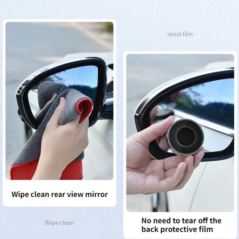 2Pcs Car Mirror HD Convex Mirror Blind Spot Auto Rearview Mirror 360 Degree Wide Angle Vehicle Parking Mirrors