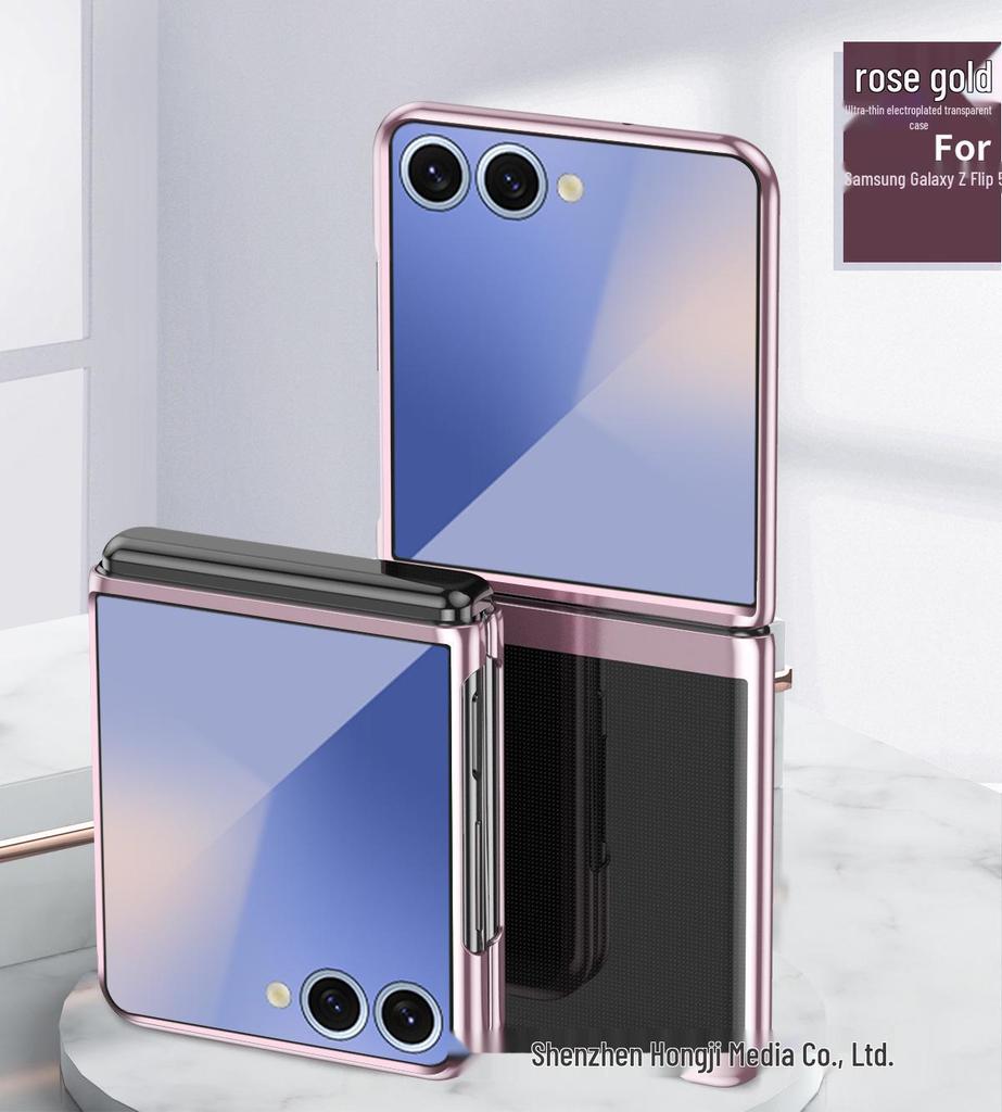 Прозрачный гальванизированный защитный чехол для телефона Samsung Z Flip7 для Galaxy Z Flip 3/4/5/6