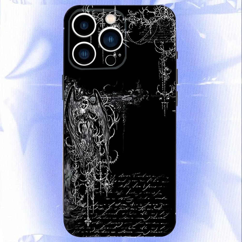 Темный Готический Кокетливый Киберсигилизм Для iPhone 12,16,13,14,15,17,11,Pro,Max,Plus,E,Air,Mini ТПУ Мягкий к коже чехол для телефона