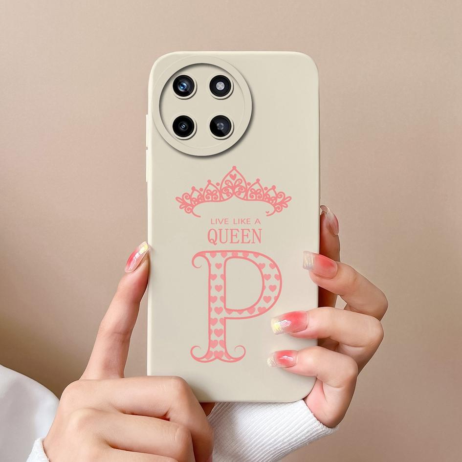 Для OPPO Realme V20 V23 V25 V30 X2 X7 XT Q5 Pro U1 V13 V15 чехол для телефона модный чехол с буквами Короны жидкий мягкий силиконовый матовый противоударный чехол-бампер