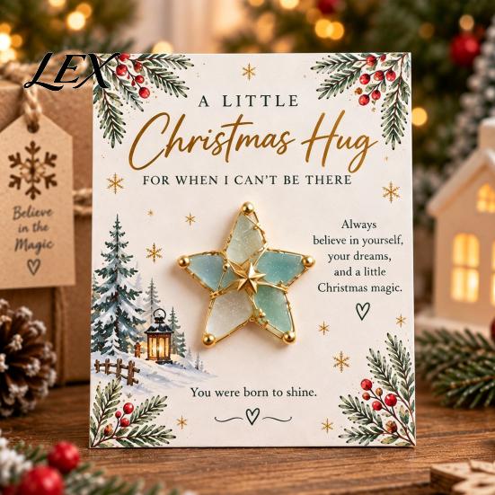 Creative Christmas Scrapbook Accessories Hug Pocket Card, Mini Festive Greeting Card Holiday Cards with Envelopes Envelope, Gift Tag for Friends