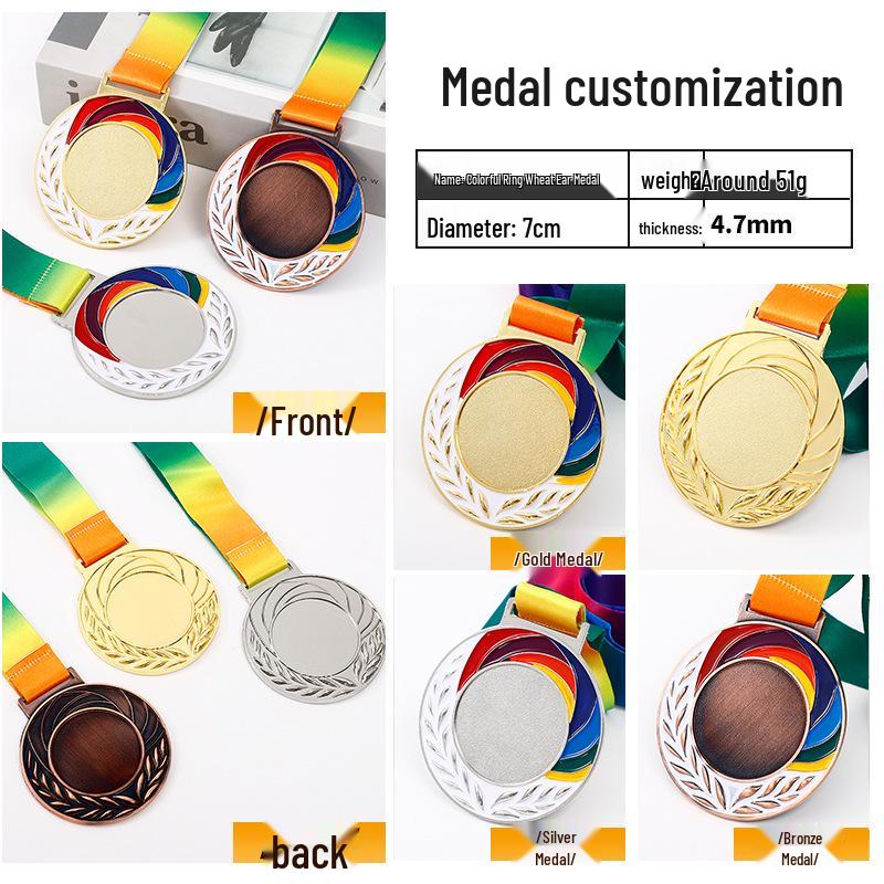 Custom Gold Foil Medal Plaque for Kindergarten Achievements