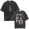 Vintage Washed Hunter X Hunter Hisoka Graphic T-shirt Unisex Anime Oversized Streetwear Short Sleeve Tee Tops Soft Cotton Breathable Comfortable