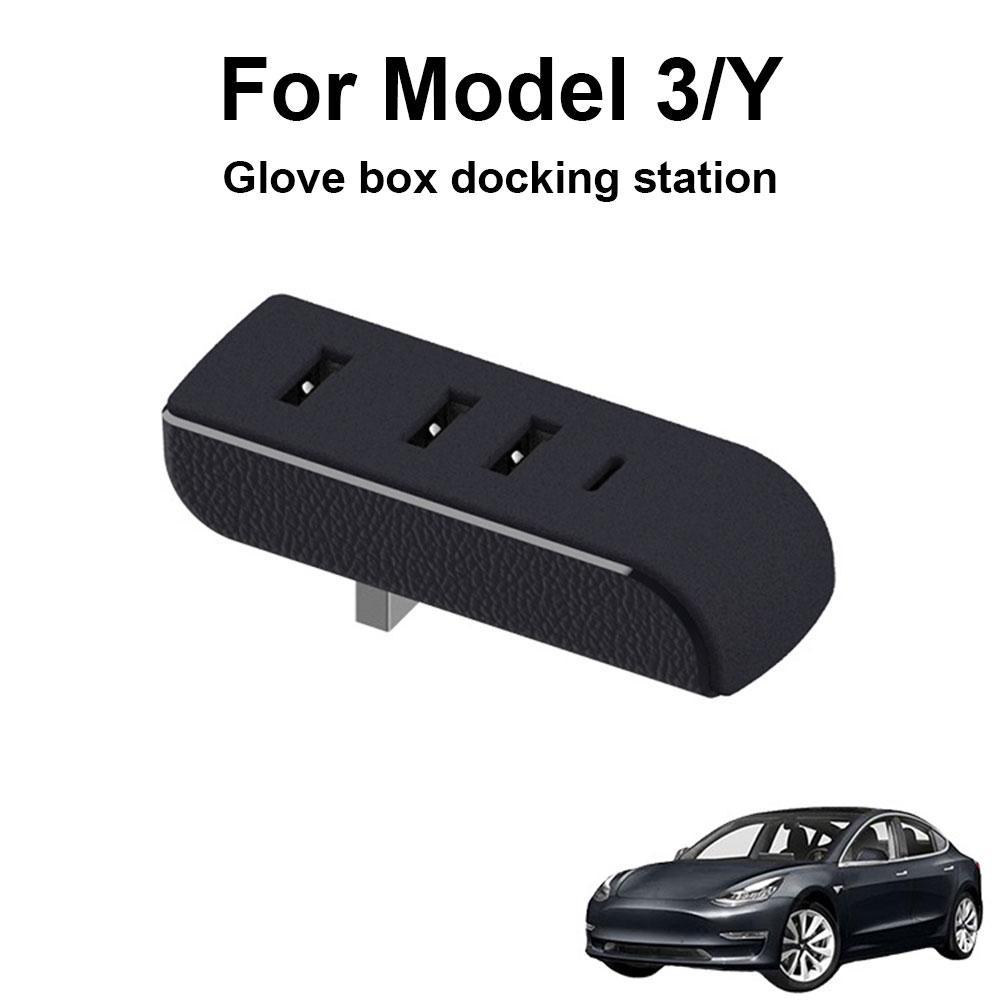 Car Docking Station For Tesla Y Renewal EditionUSB 3.0 High-speed Transmission Data Transfer Car Electronics