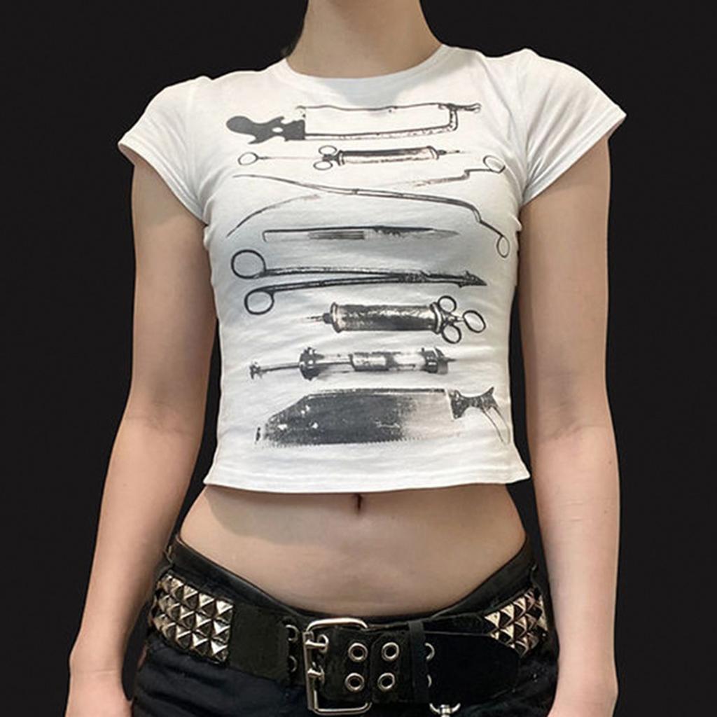 Женские укороченные топы с индивидуальным принтом, с коротким рукавом и круглым вырезом, повседневные футболки, летние облегающие рубашки, уличная одежда