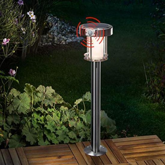 GWSOLAR Датчик Света Уличный Солнечный Стальной Полюс Датчик Переключатель Высота 43 Поставляется с человеком Автоматически поворачивается Без проводки или электромонтажных работ Винты и