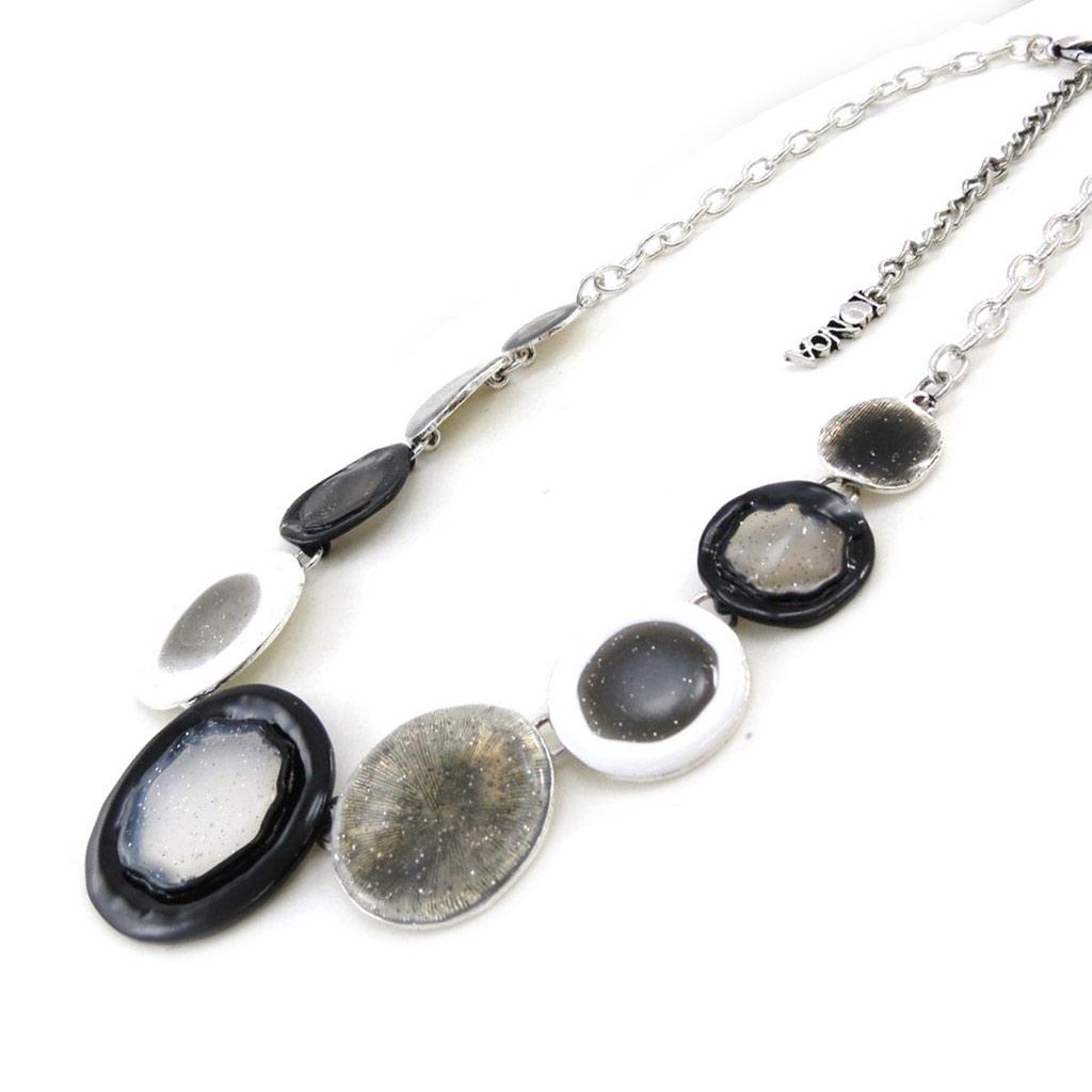 NOA [I9971] - Дизайнерское колье «Бора-Бора» черно-серый