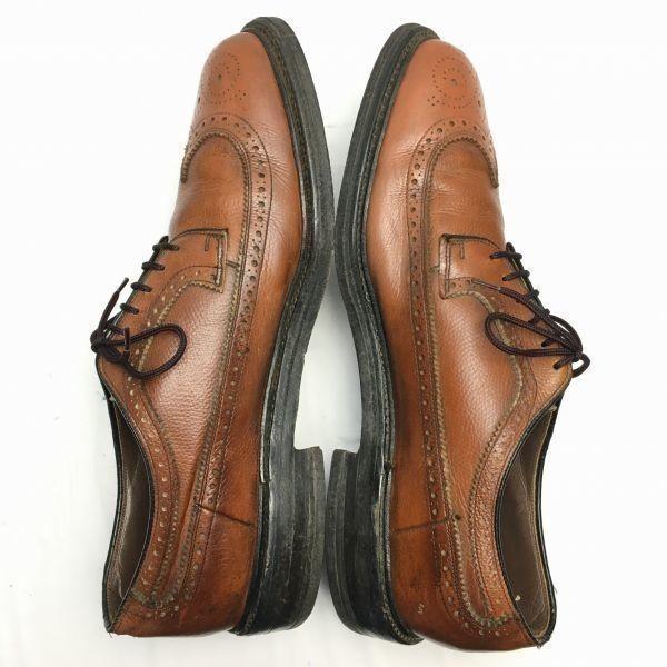 Винтажные туфли TOWNCRAFT 60-70-х годов, оксфорды с длинным крылом, деловые, коричневые, размер 9.5D / 26.5-27.5 см(ИСПОЛЬЗОВАЛ)