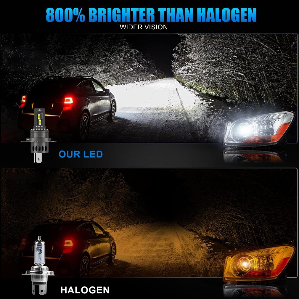 2 шт. 30000LM Canbus H4 светодиодные лампы для фар 9003 HB2 лампа дальнего и ближнего света автомобильный свет турбо светодиодный фара для мотоцикла авто мото лампа 6500K 12V