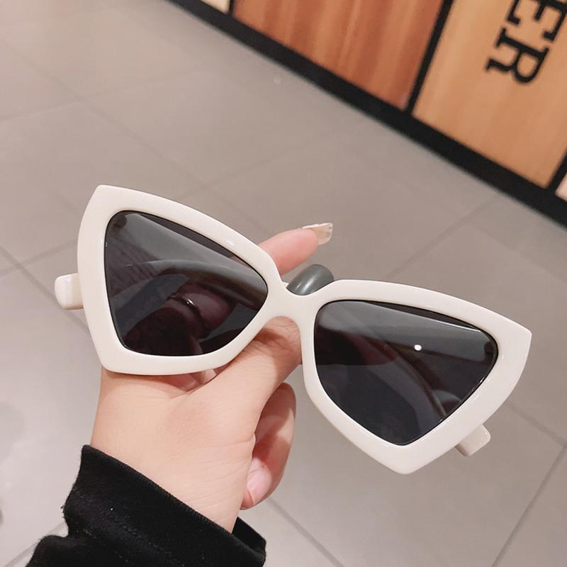 Cat Eye Sunglasses Women   Style Triangle Shades Clear Candy Color Eyewear Vintage Sun Glasses For Women