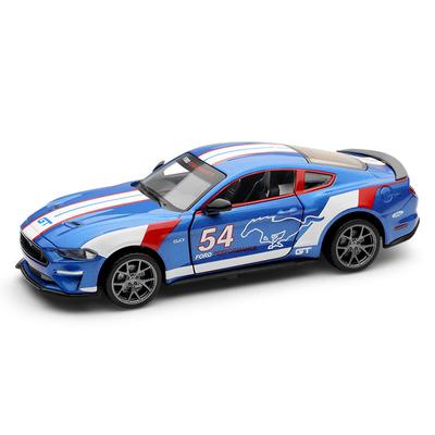 Масштаб 1/34 Ford Mustang GT 2018, литая под давлением модель автомобиля, игрушечный автомобиль с откатным механизмом, звуком и светом для детей, коллекция подарков для мальчиков и девочек