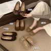 French Retro Soft-soled Large-size Single Shoes Ladyshoes 2025 Spring and Summer New Evening Wind Bow Flat Shoes Ballet Shoes