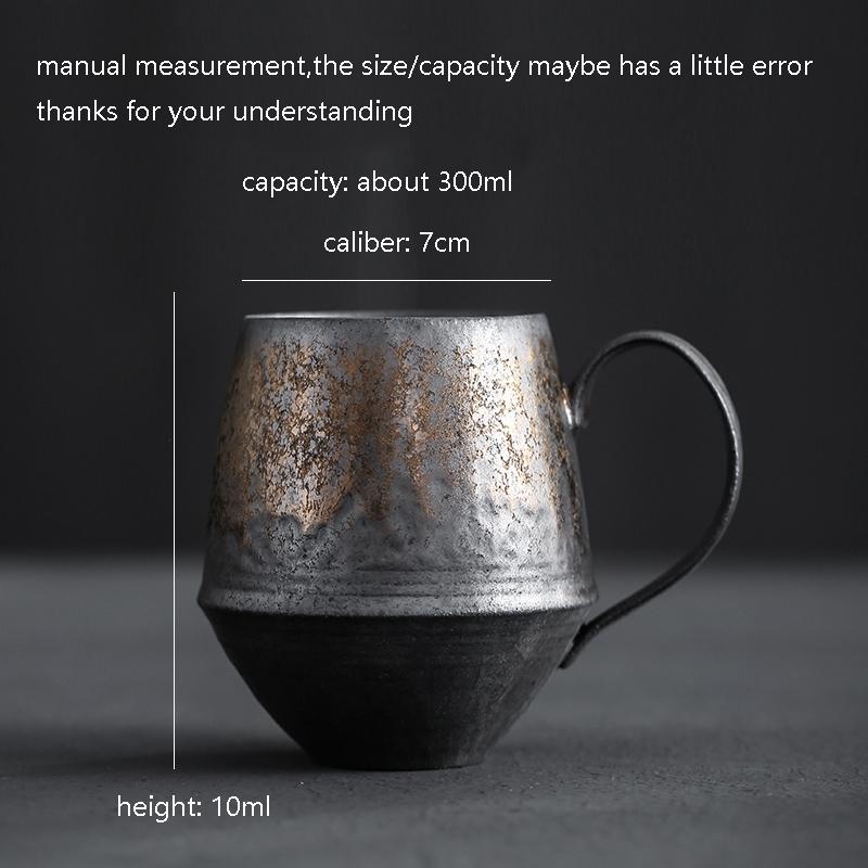 KuBac HoMmi New INS Stoneware Handmade Japanese Style Vintage Coffee Cup Afternoon Tea Ceramic Mug Set Retro Coffee Cup