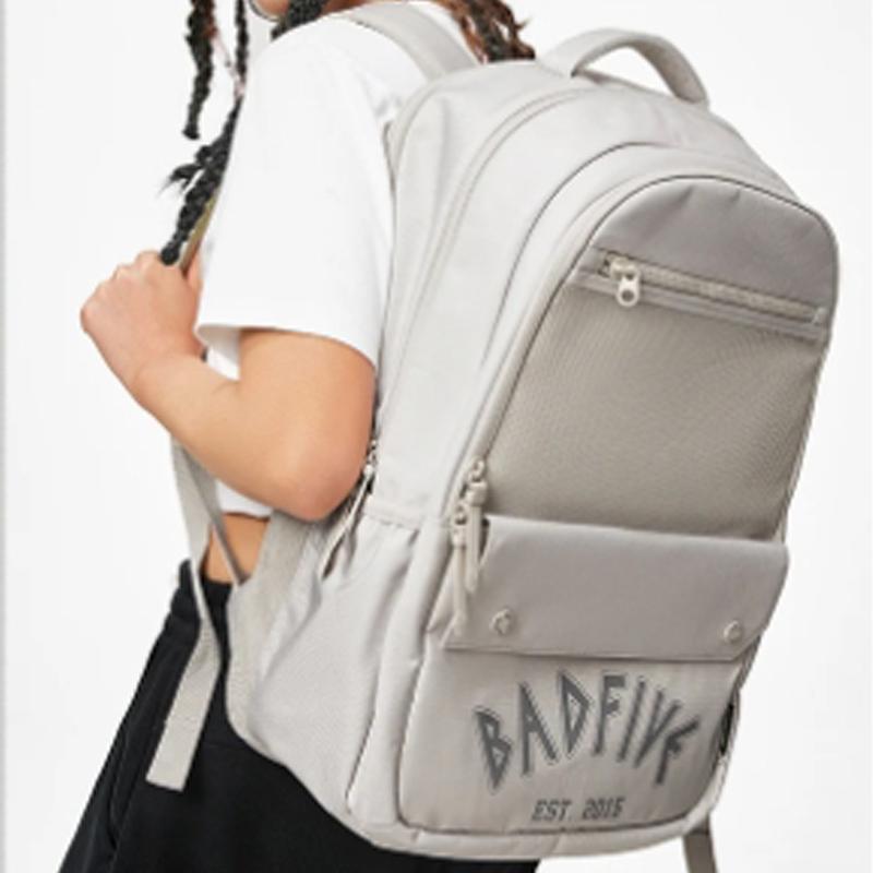 Li Ning Badfive Basketball Series Large Capacity Student Sports Backpack Unisex Backpack Moonlight-Gray ABST053-2