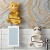 3D держатель для салфеток в виде кошки Держатель для туалетной бумаги в виде кошки Реалистичный 3D держатель для туалетной бумаги в виде кошки Настенный держатель для туалетной бумаги для ванной комнаты кухни Уникальный