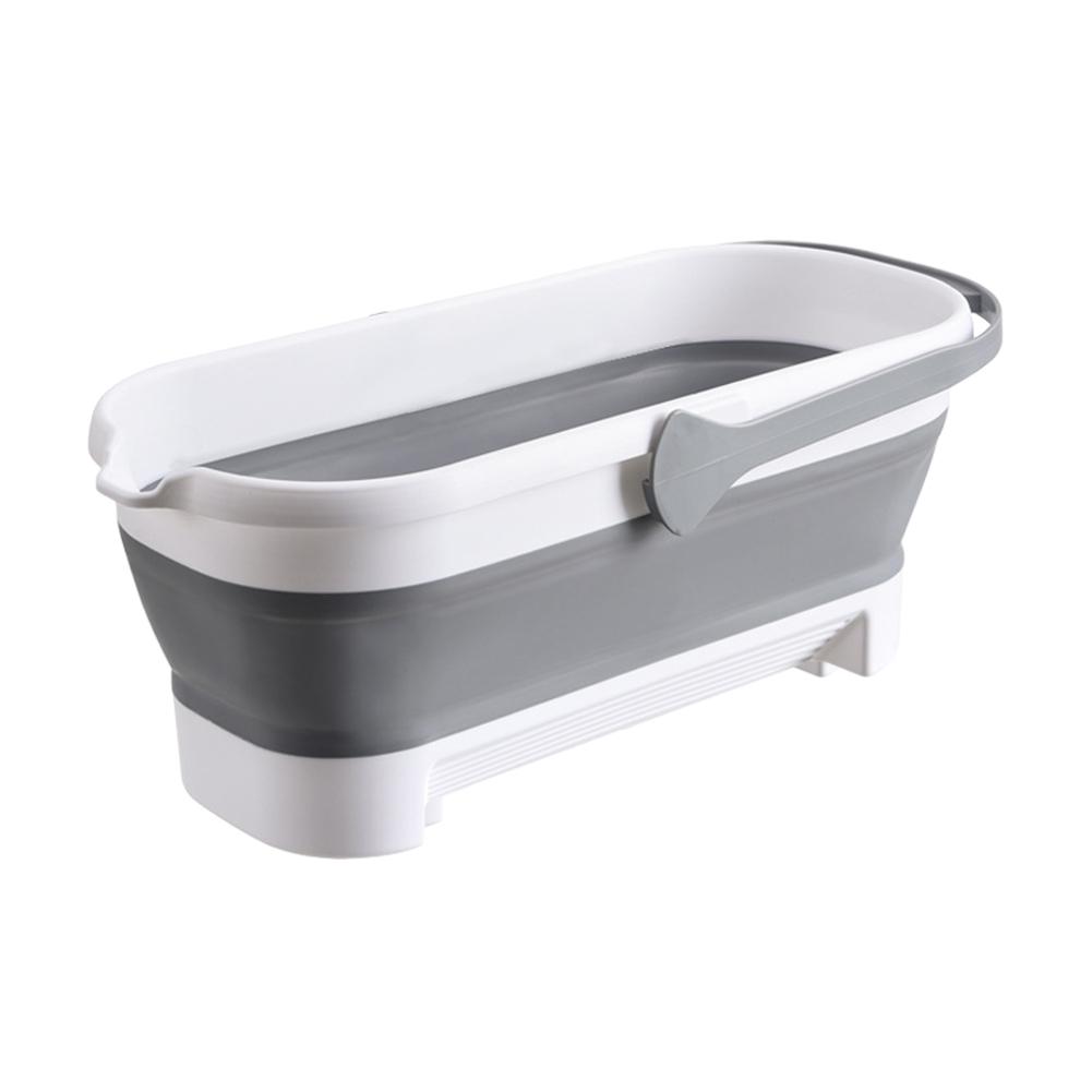 Rectangular Plastic Washing Basin Large Capacity Foldable Mop Bucket Anti-Slip Portable Washing Tub for Camping Traveling Picnic