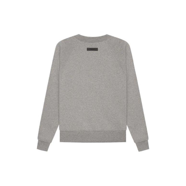 Fear of God Essentials 1977 Серия SS22 Свитшот с круглым вырезом и цифровой печатью логотипа Флисовый свитшот Унисекс Топы Темно-овсяный FOG-SS22-389