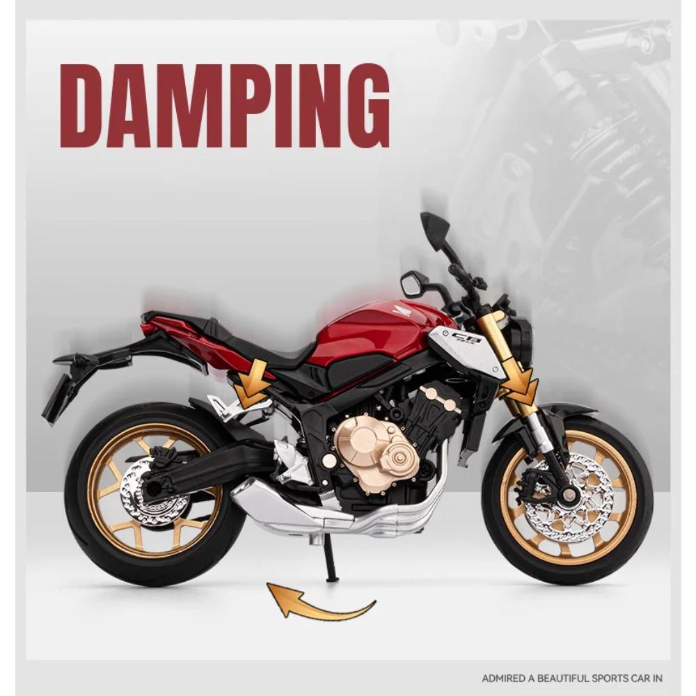 1/12 Honda CB650R E-Clutch Литой из сплава Модель мотоцикла Коллекция транспортных средств Звук и свет Внедорожный Автоцикл Игрушки Автомобиль