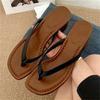 Summer Clip Toe Square Low Heels Women Slippers Sandals Fashion Casual Flip Flops Party Shoes Zapatos De Mujer