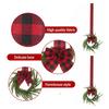 6 Pcs Mini Christmas Wreaths Artificial Norfolk Pine Wreath Small Cabinet Wreath with Bow for Kitchen Window Front Door Holiday Decor