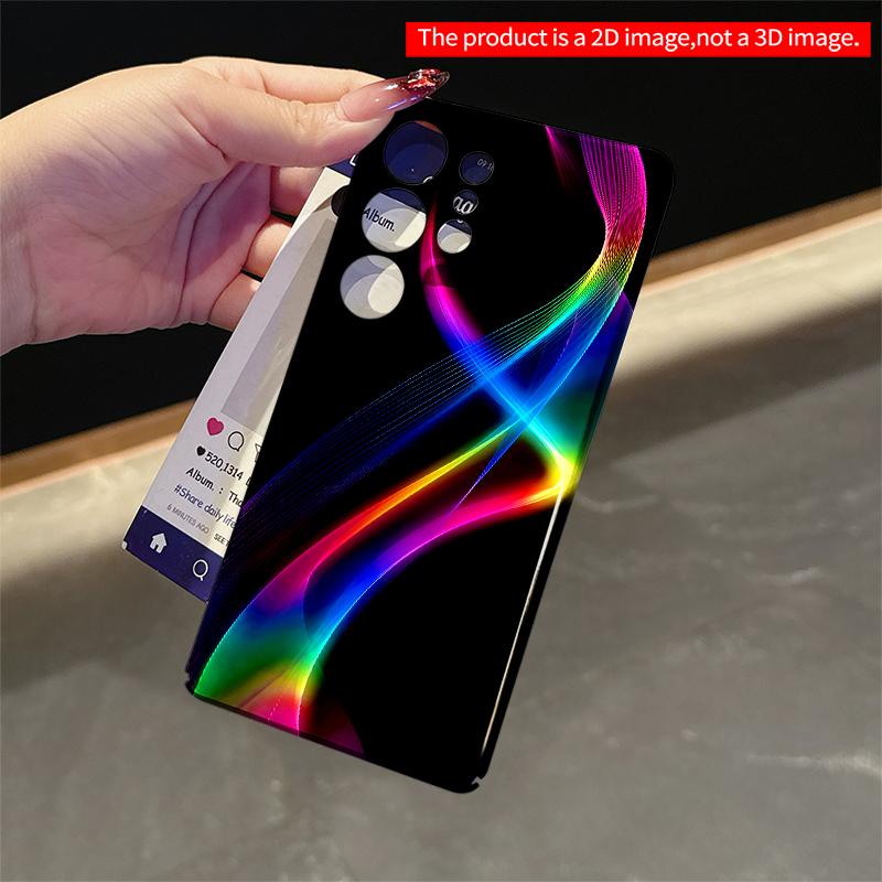 2DFlat Samsung phone case Vibrant Rainbow Light Flow Phone Case Applicable to Galaxy S23 S24 S25ULTRA S26 A12 A14 A15 A16 A54 A55
