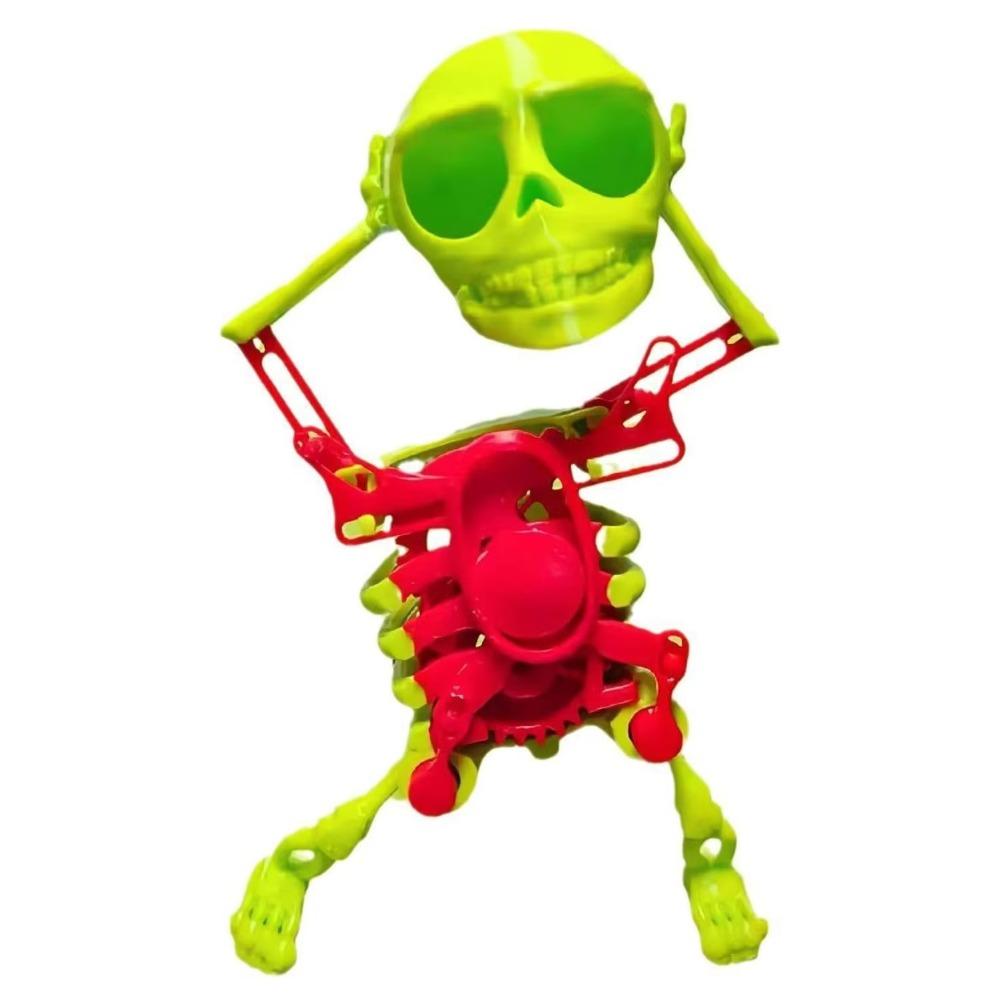 Simulation Wind-up Dancing Skeleton Toy Plastic Spring Clockwork Toy  Desktop Ornament
