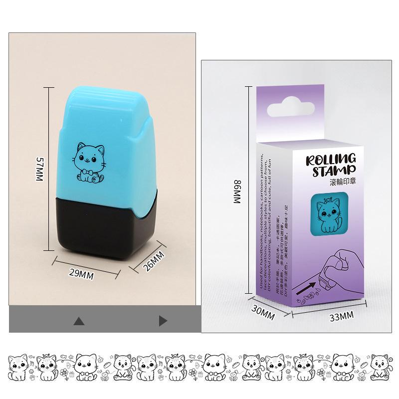 Мультяшный роллер-штамп самонаборный неперезаправляемый штамп для скрапбукинга канцелярский штамп инструменты для раскрашивания своими руками игрушка для дошкольника детский сад