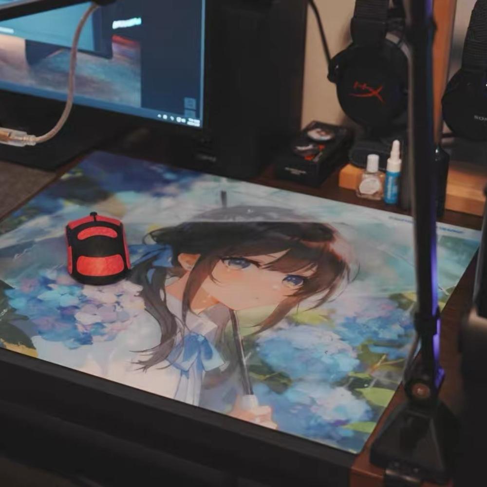 TALONGAMES Nagisa P2 Glass Gaming Mouse Pad 2mm 2.5D Micro-etched Surface Smooth Surface Custom Gamer FPS Gaming Desk Mat Gifts