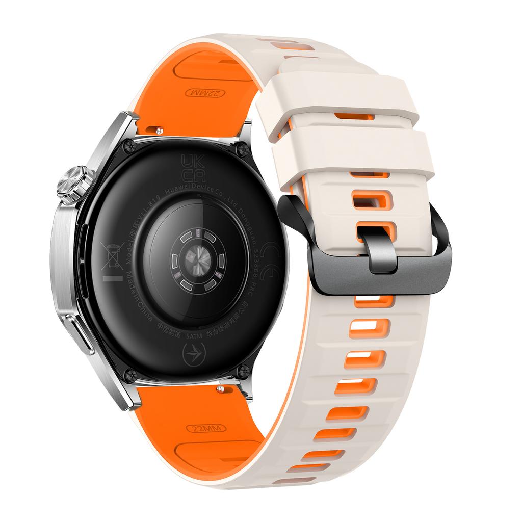 22mm Dual Color Silicone Strap for Huawei Watch GT 6/5/5 Pro/4 46mm Quick Release Watch Band