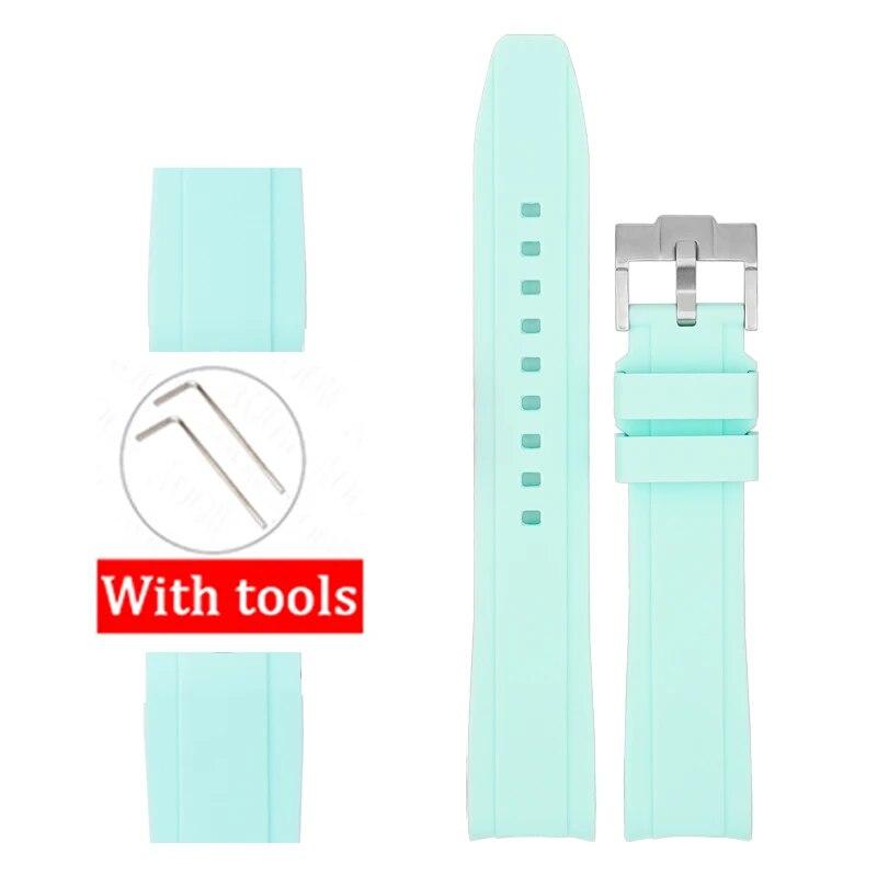 Силиконовый ремешок с изогнутым интерфейсом для Swatch x Blancpain Fifty Fathoms 22 мм для мужчин и женщин, спортивный водонепроницаемый резиновый ремешок для часов