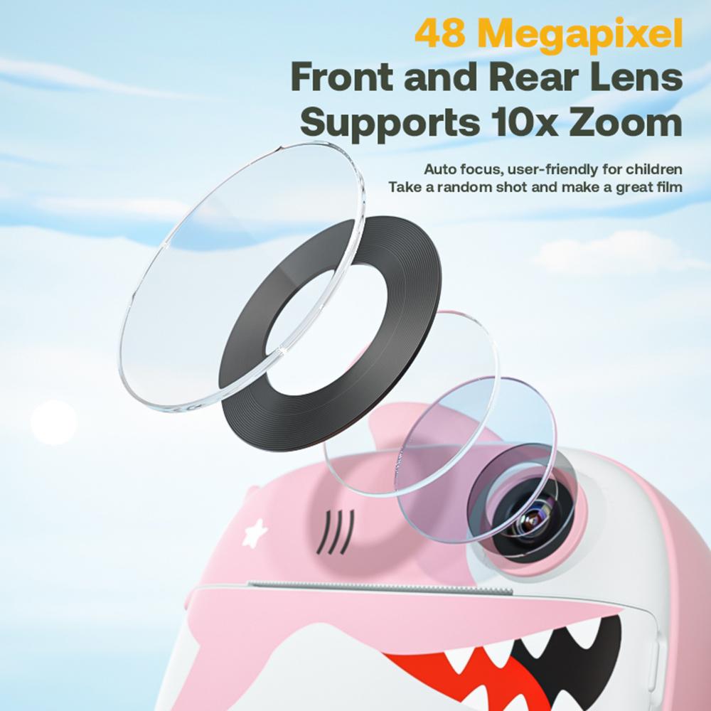 2,5K милая детская камера мгновенной печати 12-мегапиксельная детская цифровая камера детская камера мгновенной печати с 2,4-дюймовым экраном