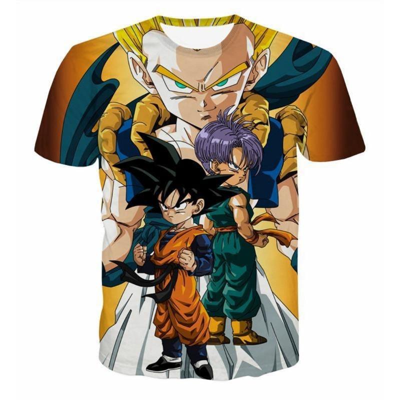2026 Летняя Ретро Футболка Dragon Ball для Фитнеса Мужская Оверсайз 3D Печать Короткий Рукав Семейная Унисекс Детская Спортивная Футболка