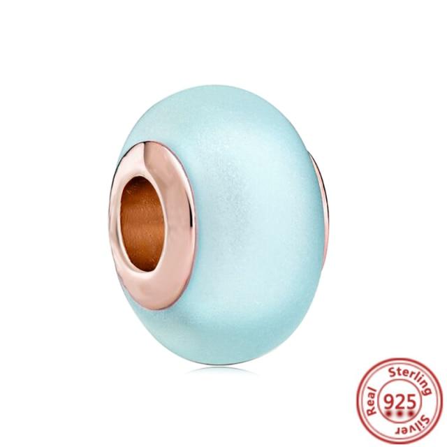 Красочные бусины из муранского стекла, прозрачные бусины в форме пузыря, подходят для оригинального браслета, женские ювелирные изделия из стерлингового серебра 925 пробы