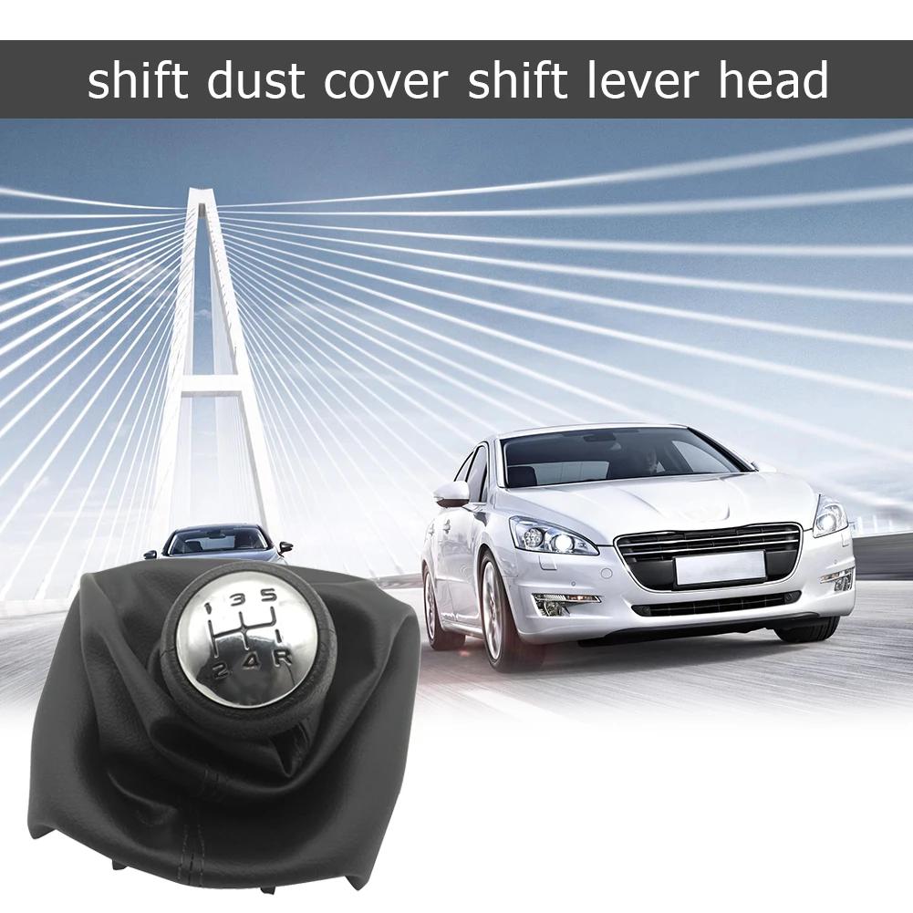 Для Peugeot 206 207 307 Citroen C3/C4/C5 5-ступенчатая ручка переключения передач Рычаг переключения передач Палка Чехол-пыльник накладка Из ПУ Автомобильные аксессуары