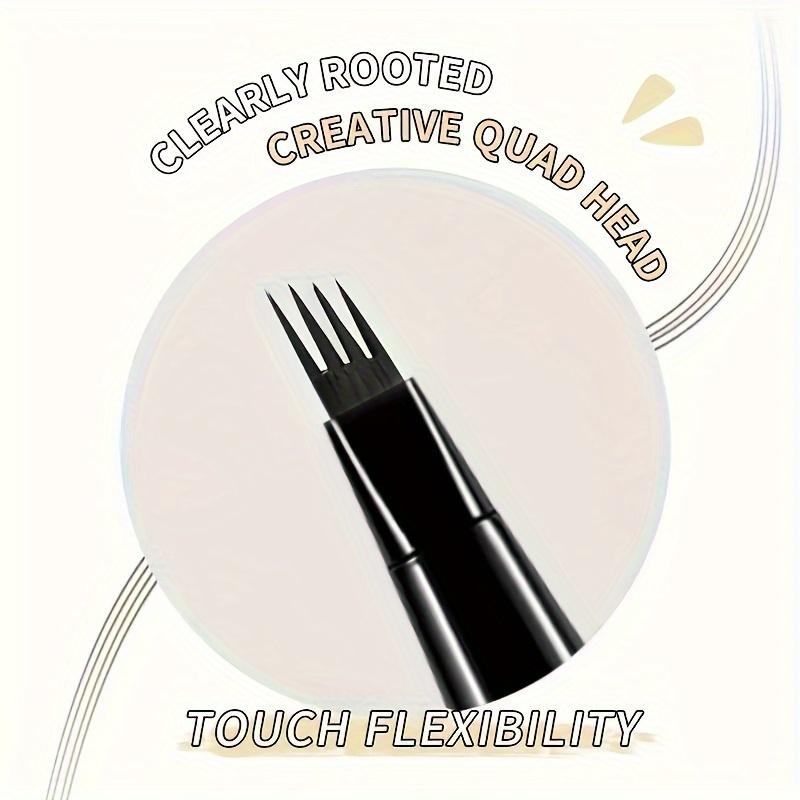 Eyebrow Pencil Long-Lasting Fast Drying 4 Split Head Waterproof Eyebrow Pencil - Precise Tip for Defined Brows - Suitable for All Skin Types