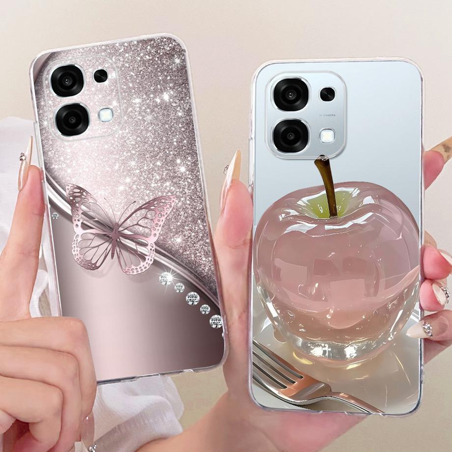 For Oppo A6 Pro 4G 5G OPPOA6 / Oppo F31 Pro Phone Case Soft Clear Silicone Back Cover Butterfly Dragon Fashion Pattern Bumper