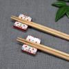 Stylish Kutani Ware Pair Chopstick Rest Yorakute Ceramic Cutlery Made In Japan Set, Design, Rest,