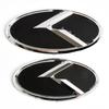 EJNA8 2pcs For KIA K5 Car Trunk Emblem 3D Sticker K Logo Front Grill Rear Badge2011-2013 Optima Forte 2009-2014