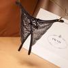 Leopard Print Open Crotch Women's Lace Thong Lingerie