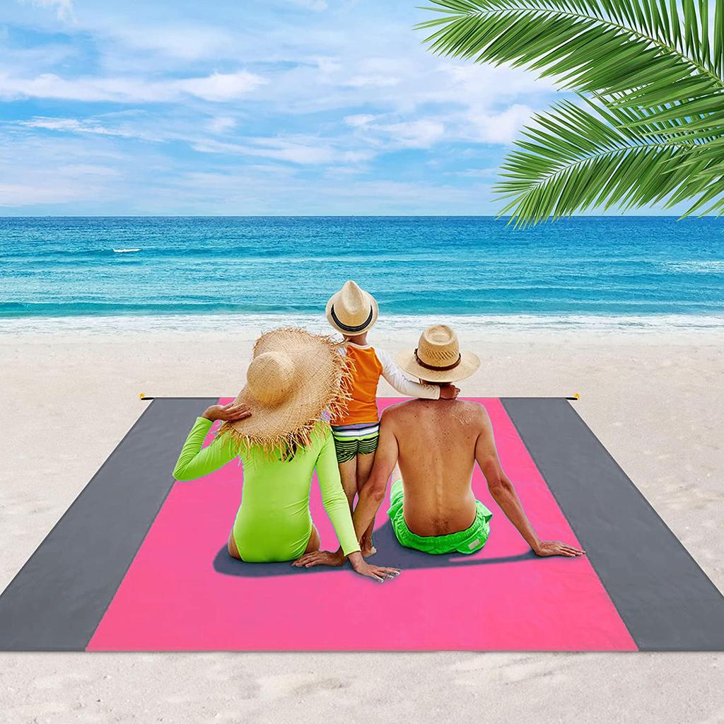 Waterproof Beach Blanket Outdoor Lightweight Picnic Portable for Camping Travel Hiking Sports Pocket Mat Beach Mat Blanket Folding Sand Beach Towel