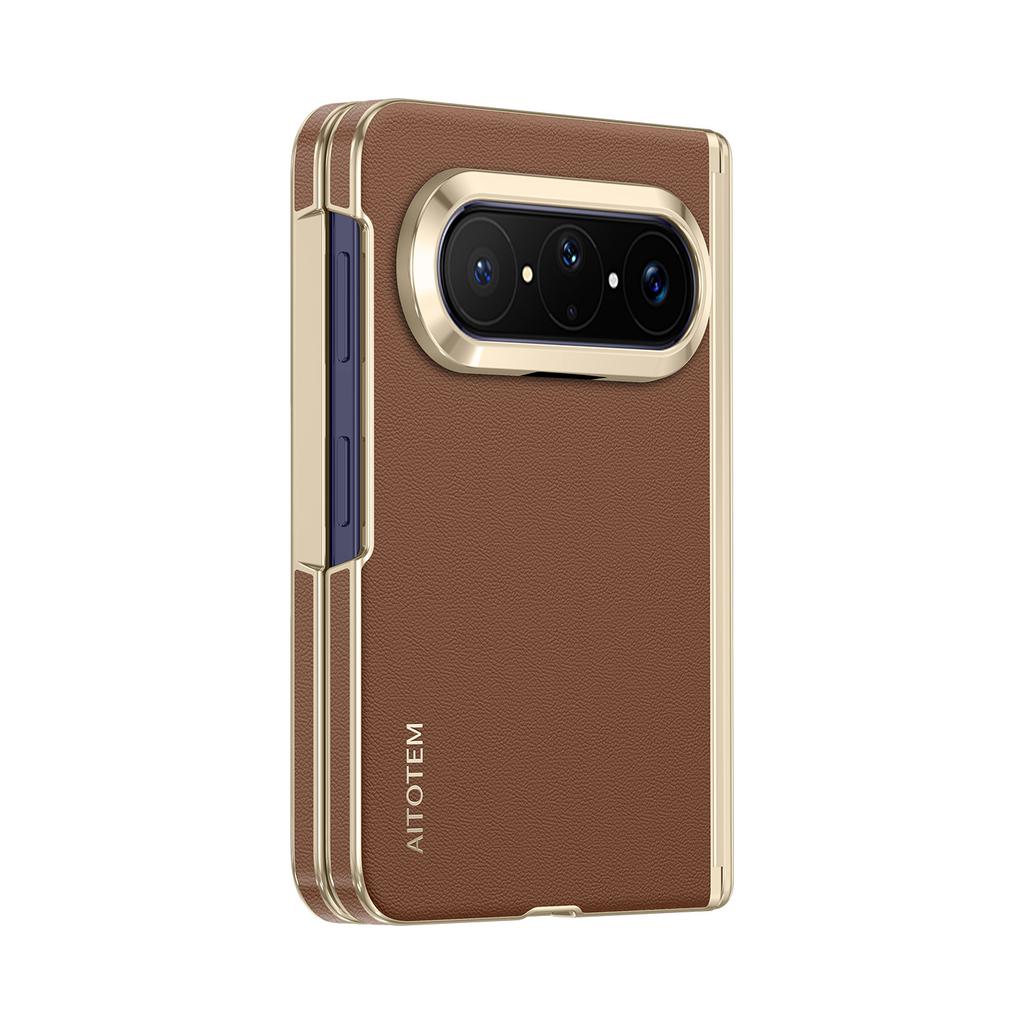 Применимо к чехлу для мобильного телефона Huawei puraxmax, центральная ось, шарнир, полностью закрывающий кожаный чехол, интегрированная пленка, складной чехол, продвинутый