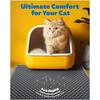 Large Cat Litter Box Mat-30" X 22" with Double Layers Litter Trapping Function, Easy to Clean Litter Mat for Floors