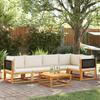 VidaXL 6-Piece Garden Sofa Set with Cushions In Acacia Wood and Rattan 3278875