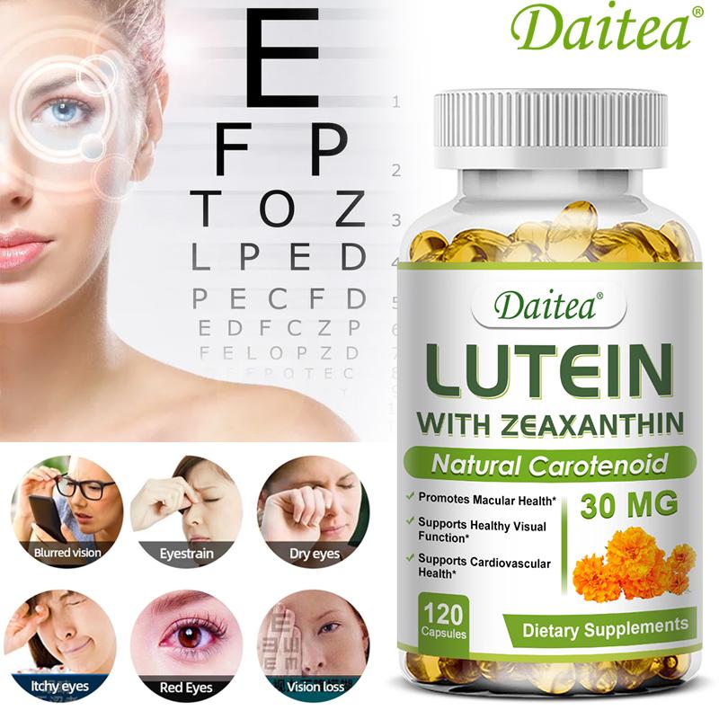 Lutein with Zeaxanthin Capsules, Marigold Petal Extract, 120 Count Dietary Supplement