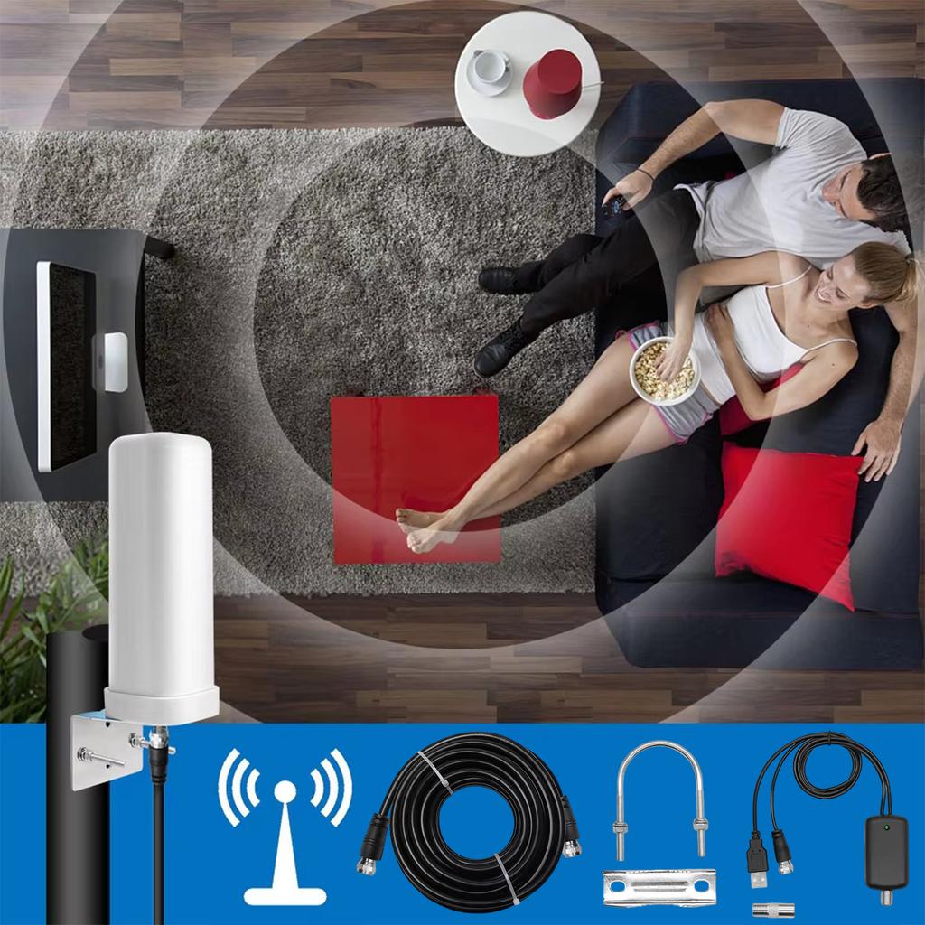 600 Миль Наружная Цифровая ТВ Антенна ABS HD 4K Цифровая ТВ Антенна Износостойкая 1080P 39дБи Антенна для Крыши Столба Утилиты Автодома