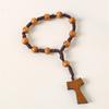 Классические религиозные четки 8 мм деревянные бусины с крестом для ежедневного ношения или подарка для духовного утешения религиозные сувениры