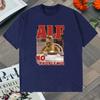 2026 Популярная летняя футболка с графическим принтом ALF NO PROBLEMO для мужчин и женщин, футболка с коротким рукавом, круглый вырез, повседневная, свободная, топ из чистого хлопка