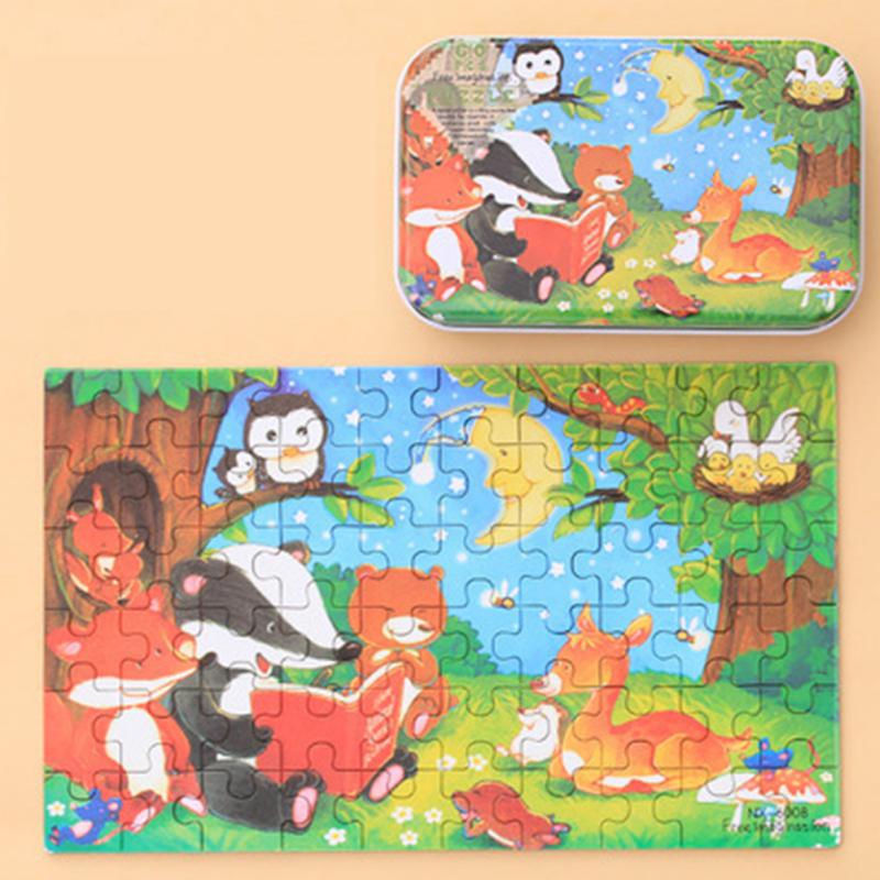 60 шт. детские деревянные пазлы детские развивающие игрушки для раннего образования в подарок с коробкой для хранения